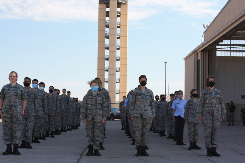 NM Wing Cadets form up for the first time since March 2020 when Covid restrictions began